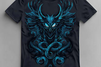 make hand drawn design for you merch t shirt or tote bag