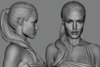 make 3d cartoon realistic bobblehead custom head sculpt from your photo or image