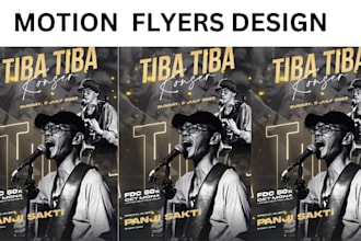 design eye catching motion flyers for your club party or event promotion