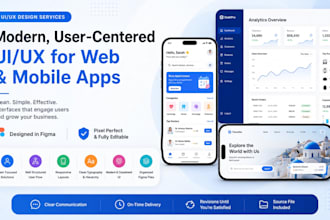 modern UI UX for website, mobile app and digital products