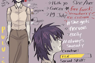 draw your oc in character sheet
