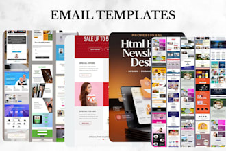 design premium custom HTML email template, professional newsletter template