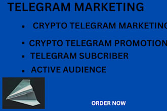 grow crypto telegram promotion, crypto telegram marketing ,telegram subscribers