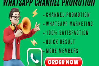 do organic whatsapp channel promotion to gain  real  members, mass dm