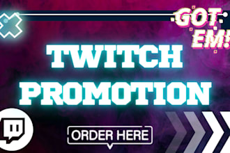 do organic twitch promotion, channel promotion to get live viewers and chatters