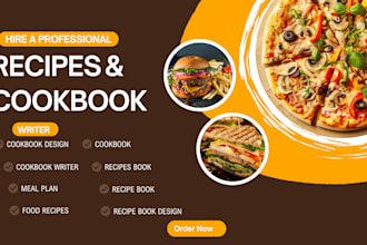 write, design cookbook, recipe book, food recipes cookbook design, cooking video