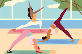draw exercise, work out, yoga and other vector illustration for manual guide