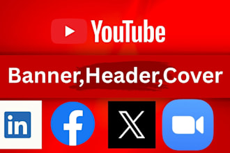 design facebook cover, youtube, twitter, linkedin banner