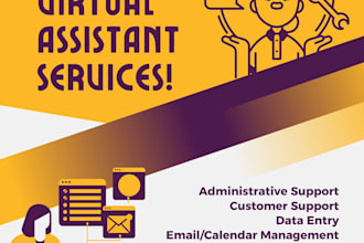 be your virtual assistant for admin support tasks,