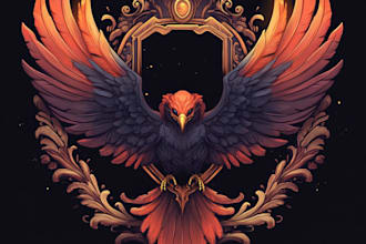 design fantasy game logo with cool unique magic style
