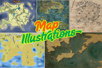 do custom vector dnd map, fantasy map, city map, event map design