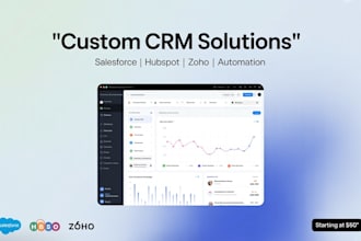 build and customize your CRM with salesforce, hubspot or zoho automation