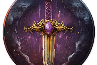 design medieval fantasy game, rpg, mmo game logo