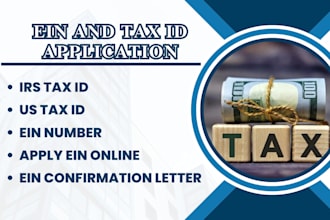 apply for your ein, irs tax id, and send confirmation letter within 24 hours