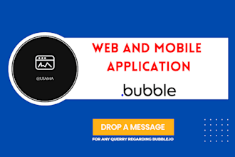 develop bubble io mobile web app, ai powered apps, mvp saas