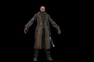 3d character model, nft, ue5 rip, texture, game animation