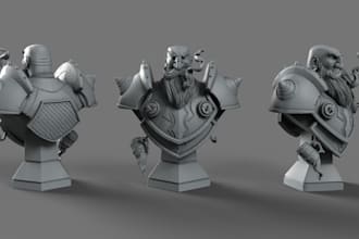 do knight 3d bust,pathfinder character for 3d print,elf medieval figures dnd stl