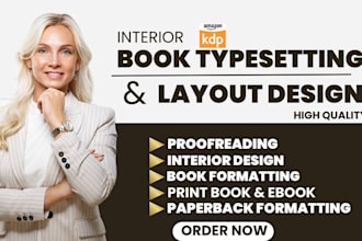 do book typesetting and formatting, layout design, typing service, for ebook