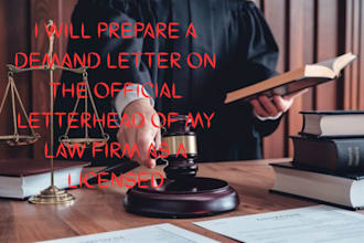 prepare a demand letter on the official letterhead of my law firm as a licensed