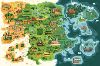 make unique hand drawn map vector illustration