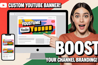 create custom youtube banner and channel art for branding