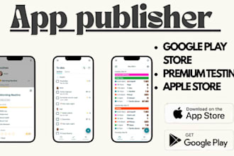 publish your android or ios app on my old google console go live in 24hrs