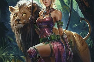 create a unique original dnd fantasy character art