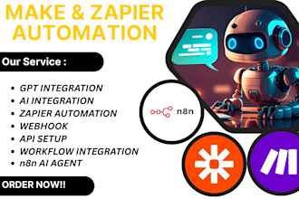 do make com zapier  and n8n integration ai agent gpt automation airtable ghl