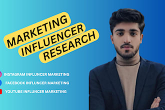 do instagram,facebook influencer marketing research for your niche