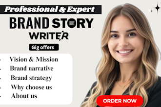 write your brand story, mission and vision statement, brand identity, biography