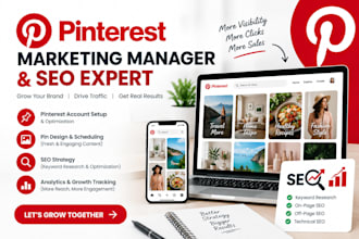 be your pinterest marketing manager and SEO expert