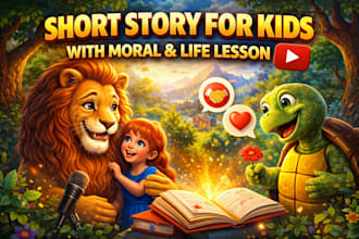 write 5 kids story for your yt channel