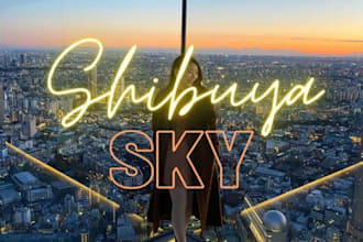 book your shibuya sky ticket, pokemon cafe reservation, shibuya sky sunset