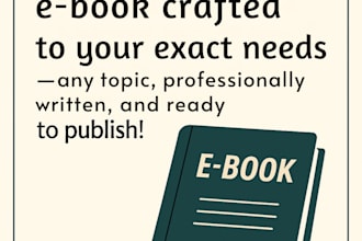 create ebook writing on any topic to fit your needs perfectly with any language