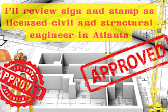 review sign and stamp as licensed civil and structural engineer in atlanta