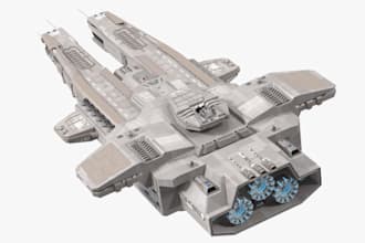 create 3d tank model, 3d spaceship, drone model for 3d printing