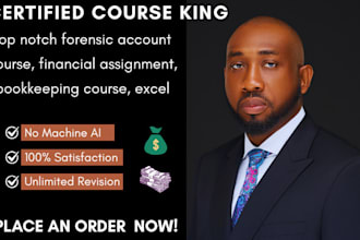 create forensic account course, financial assignment, bookkeeping course, excel