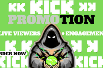 organically promote your kick channel to bring more live viewers on stream