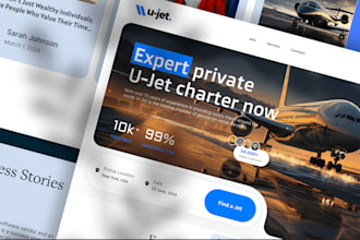 design jet rental website, private jet charter website airplane booking website