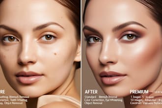 professional face retouching and photoshop editing