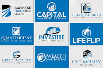 design modern accounting financial and business consulting logo with 8 hours