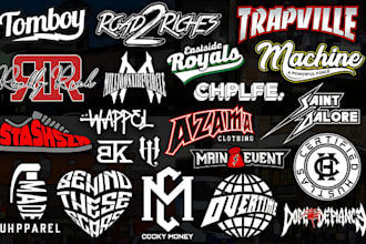 design luxury fashion streetwear clothing brand logo grunge lowbrow y2k stickers