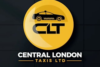 give excellent taxi, freight, towing and transport logo