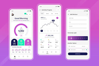develop pedometer app, health and fitness app, heart tracking app, workout app