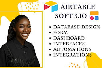 setup airtable, airtable database interface, airtable automation softr webapp