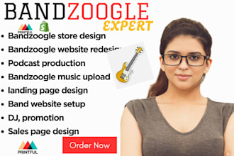 design bandzoogle website bandzoogle artist music shopify printful bandzoogle