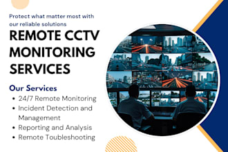 provide remote cctv monitoring and surveillance services as a cctv operator