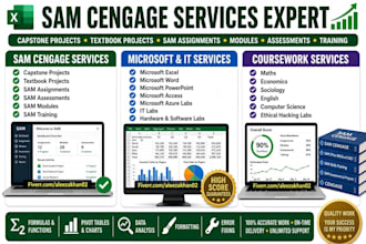 do sam cengage ms excel ,word , powerpoint, access project and modules urgently