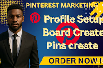 setup,optimize and do pinterest marketing, pins and boards