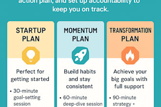 be your accountability coach to help you stay on track and achieve your goals